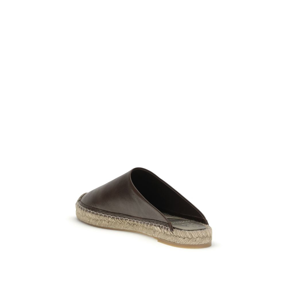 Brown Calf Leather Bos Taurus Espadrilles