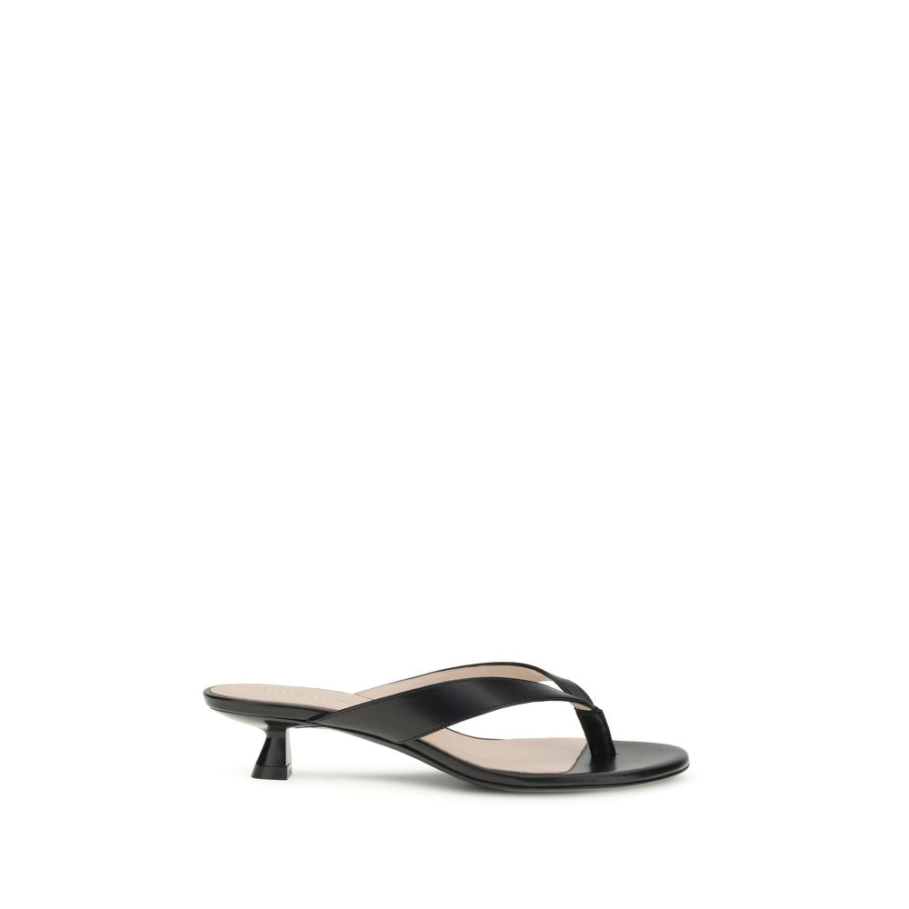 Black Calf Leather Bos Taurus Strap-On Sandals