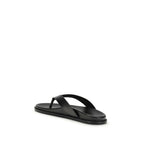 Black Calf Leather Bos Taurus Flip-Flop Sandals