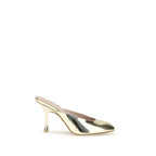 Silver Calf Leather Bos Taurus Mules