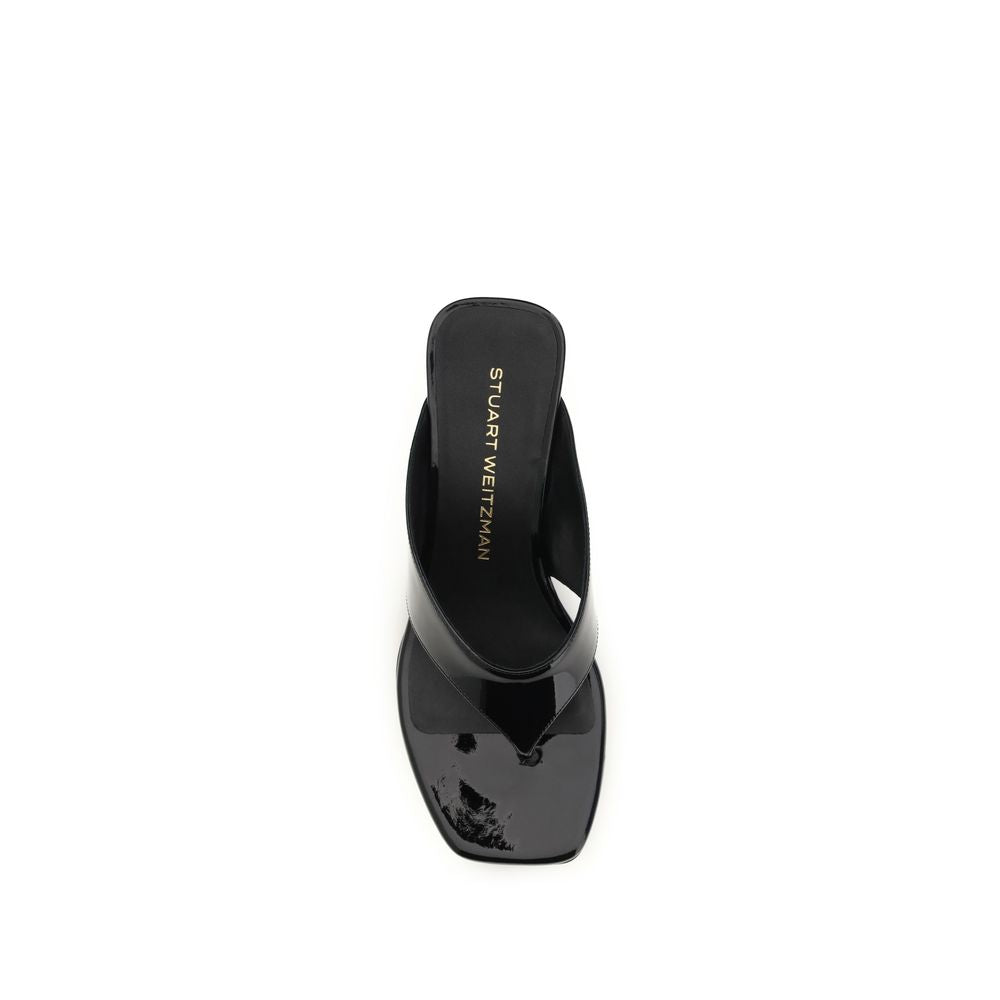 Black Calf Leather Bos Taurus Wedge Sandals