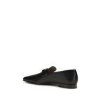 Black Goatskin Slip-On Loafers