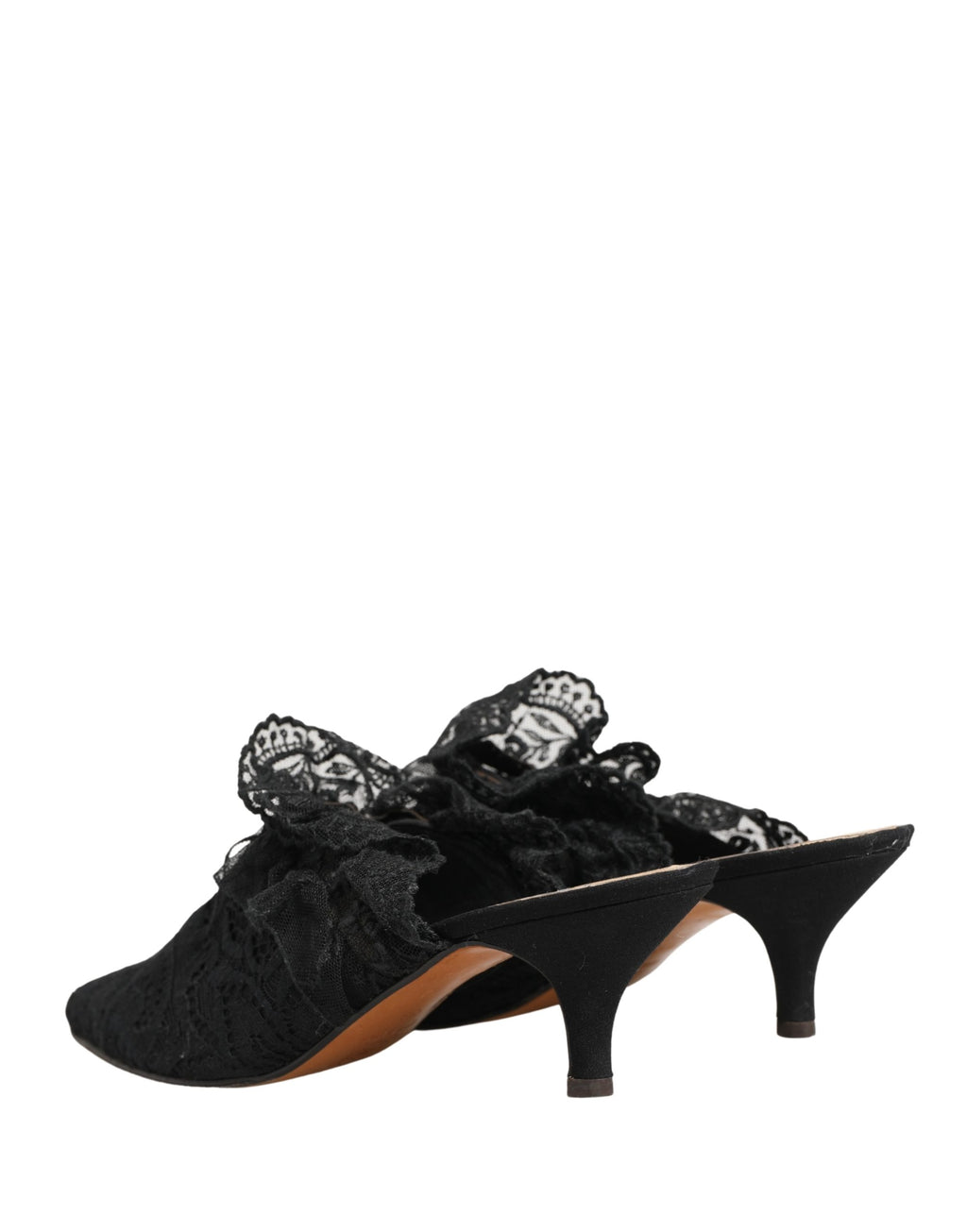 Black Lace Heels Sandals Shoes