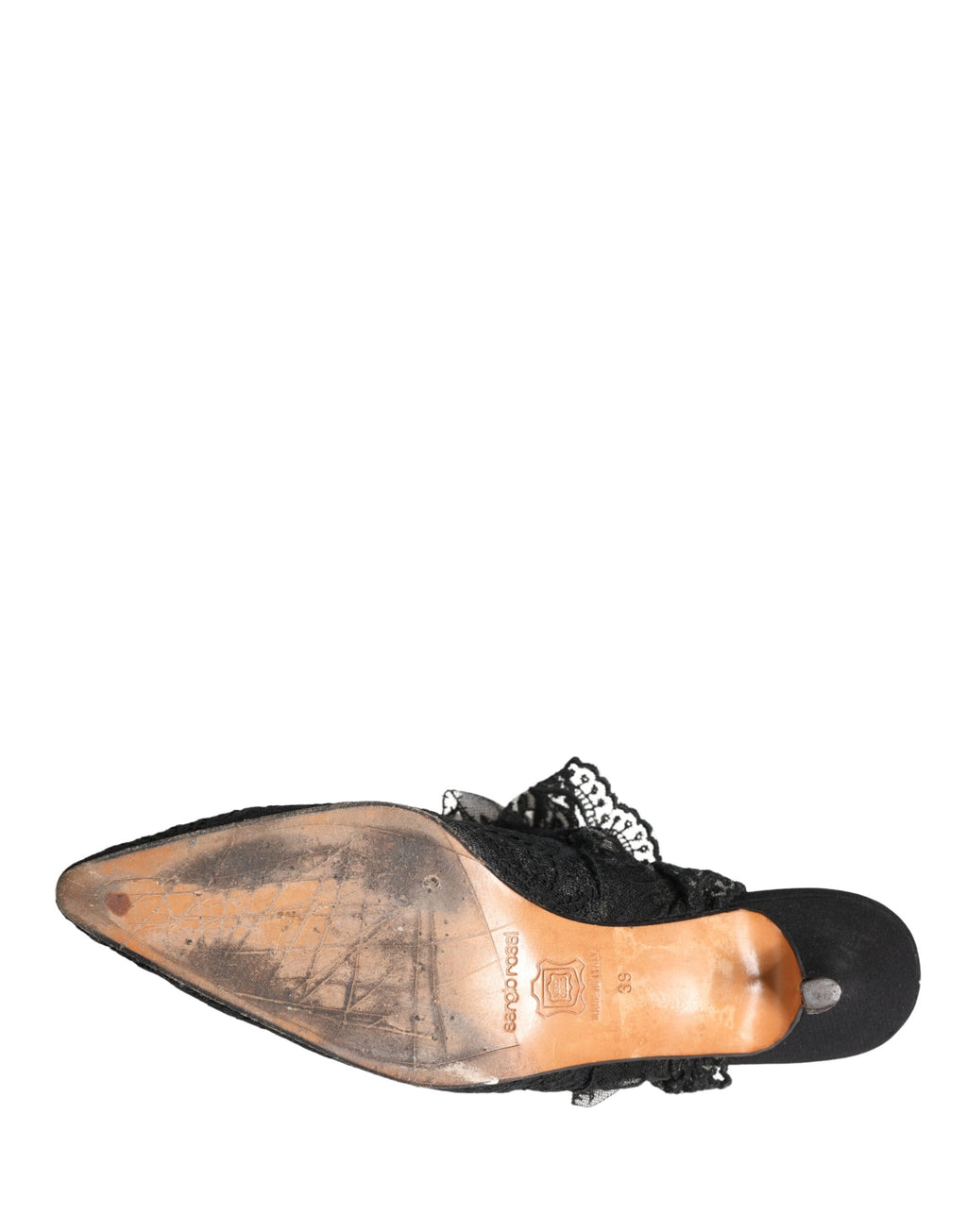 Black Lace Heels Sandals Shoes