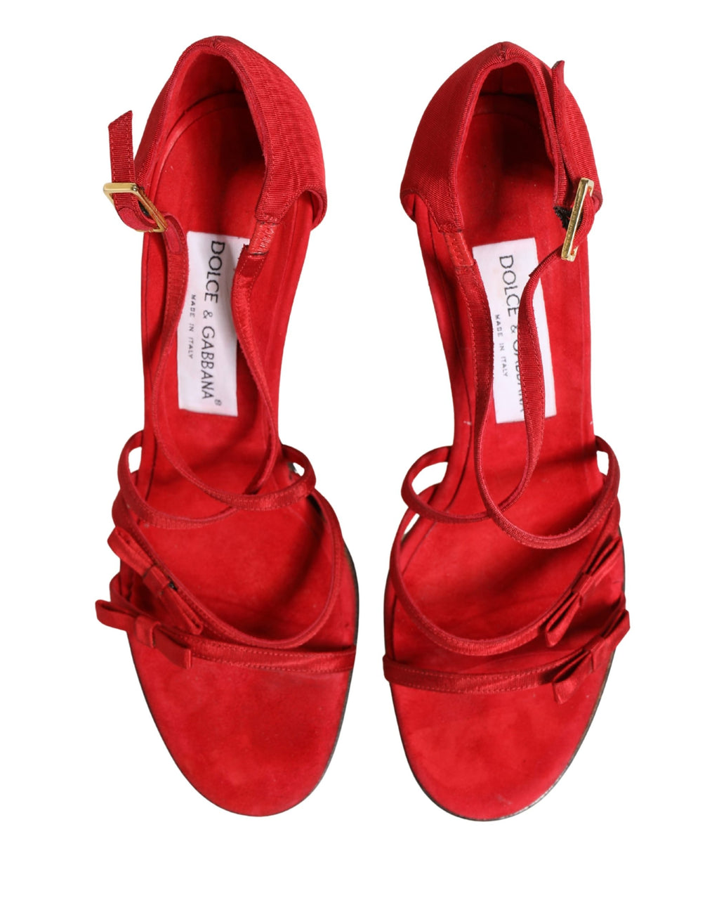 Red Calf Suede Strappy Heels Sandals Shoes