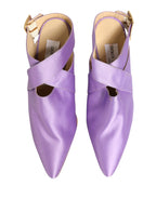 Purple Satin Sandals Shoes