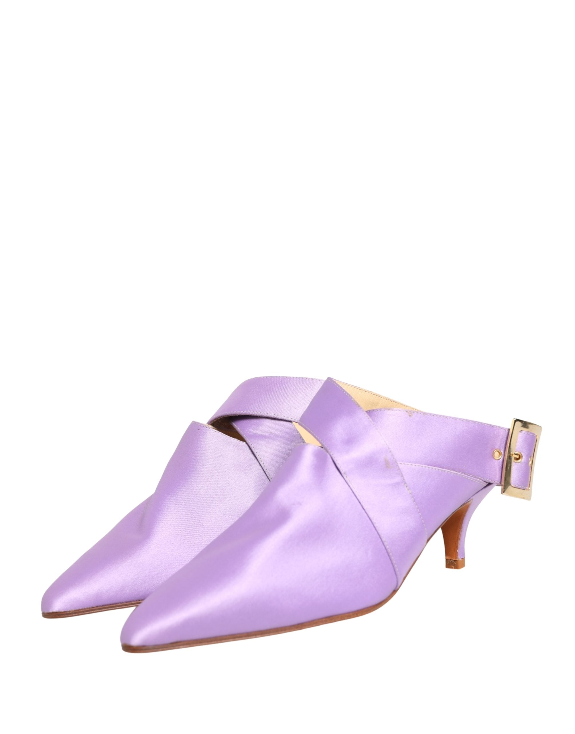Purple Satin Sandals Shoes