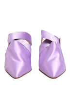 Purple Satin Sandals Shoes
