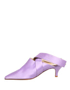 Purple Satin Sandals Shoes