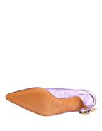 Purple Satin Sandals Shoes