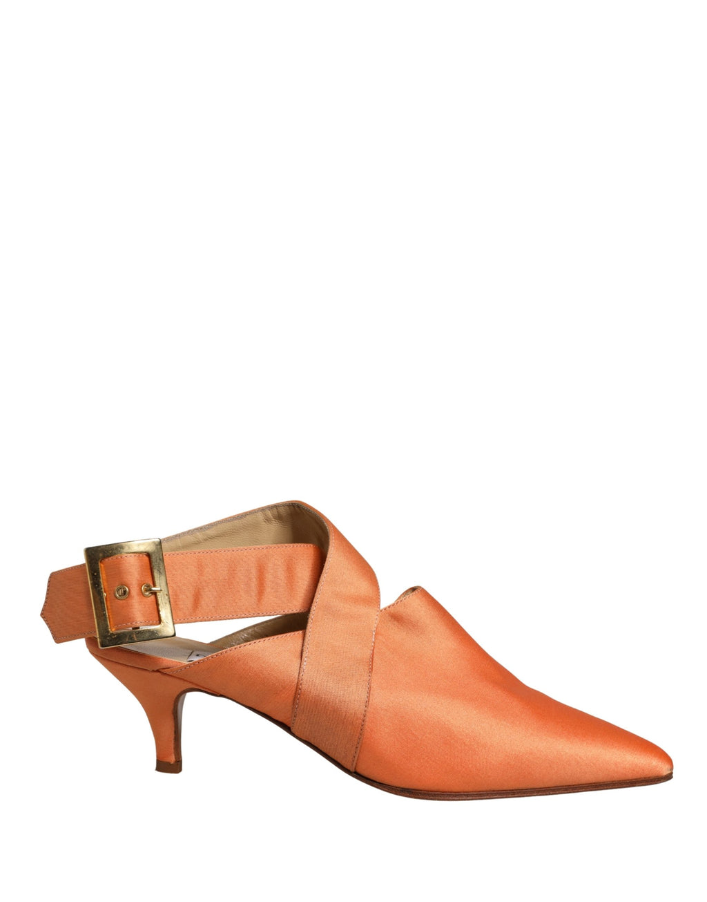 Orange Satin Sandals Shoes