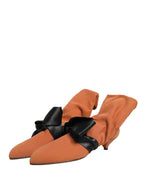 Brown Black Suede Boots Shoes