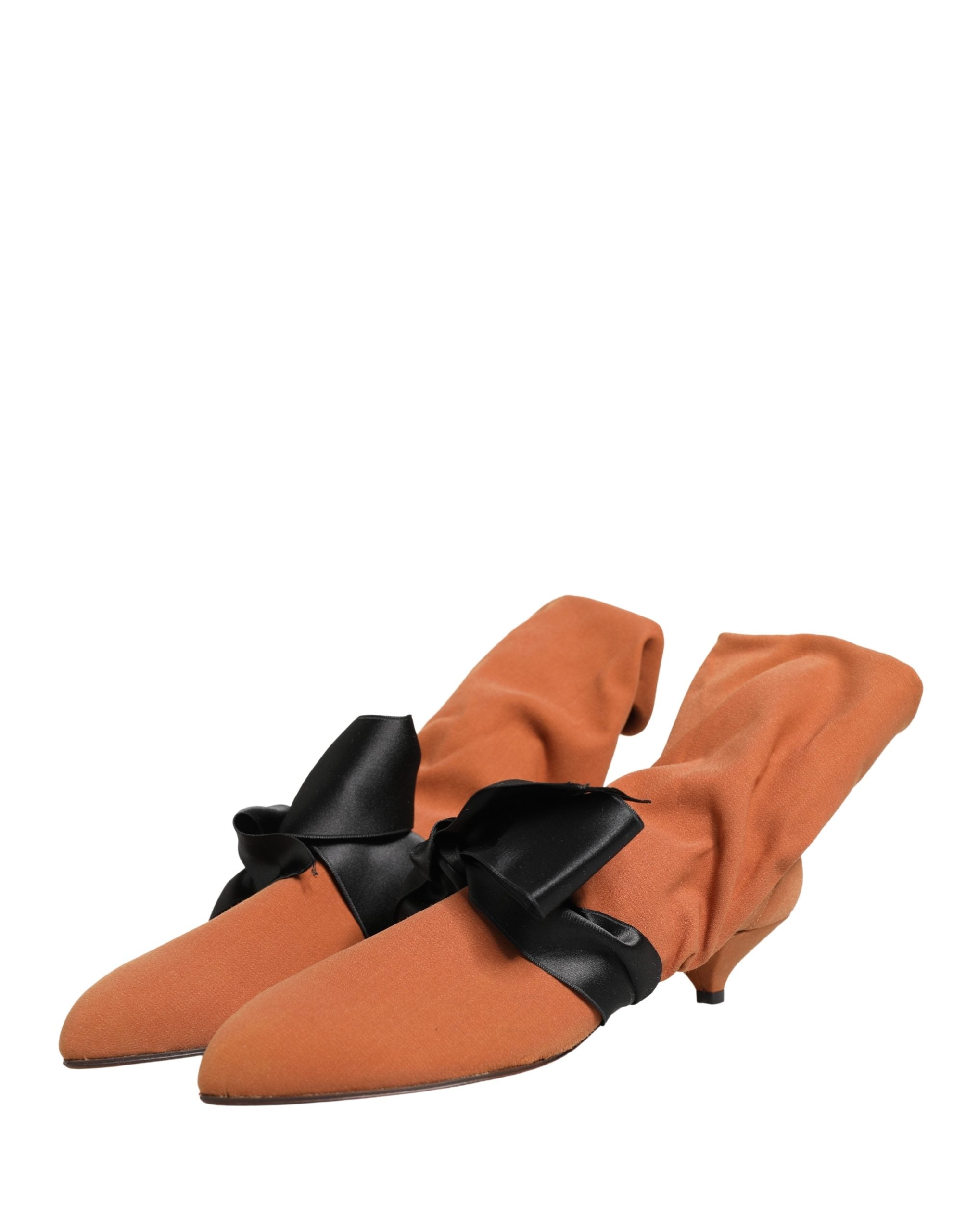 Brown Black Suede Boots Shoes