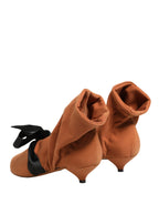 Brown Black Suede Boots Shoes