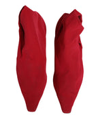 Red Suede Ankle Boots Shoes