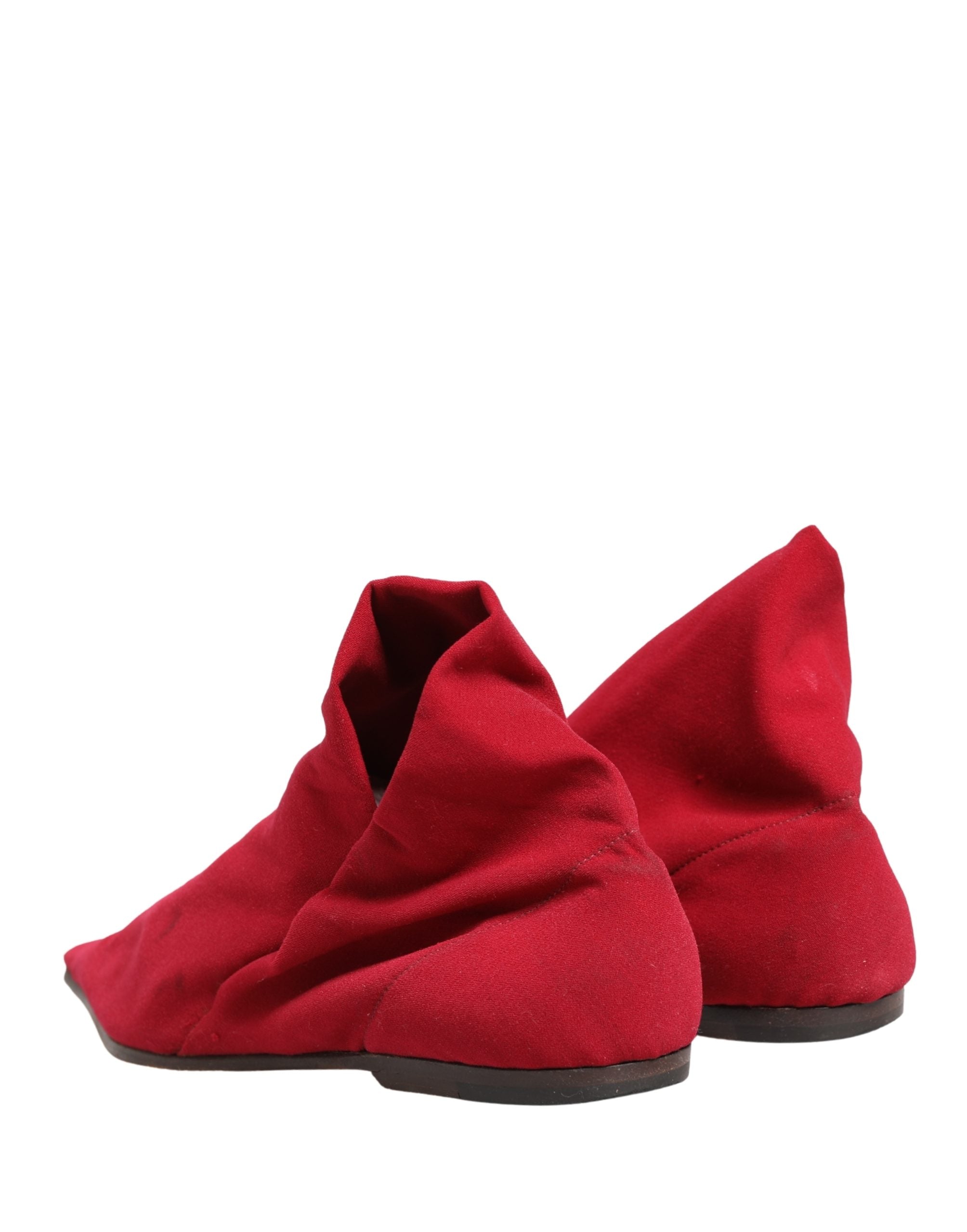 Red Suede Ankle Boots Shoes