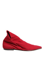 Red Suede Ankle Boots Shoes