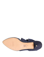 Blue Cotton Ankle Boots Shoes