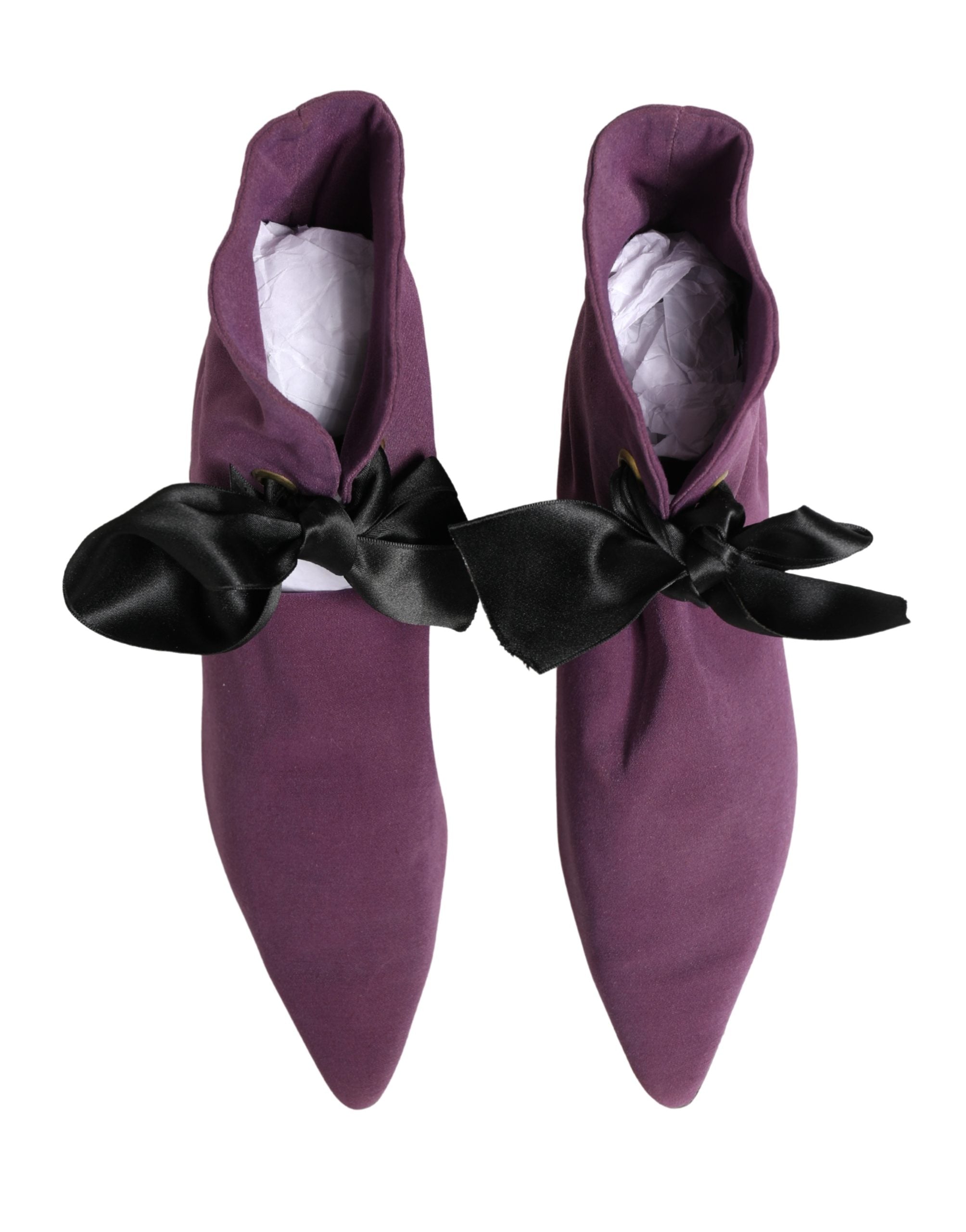 Purple Mid Calf Boots Shoes