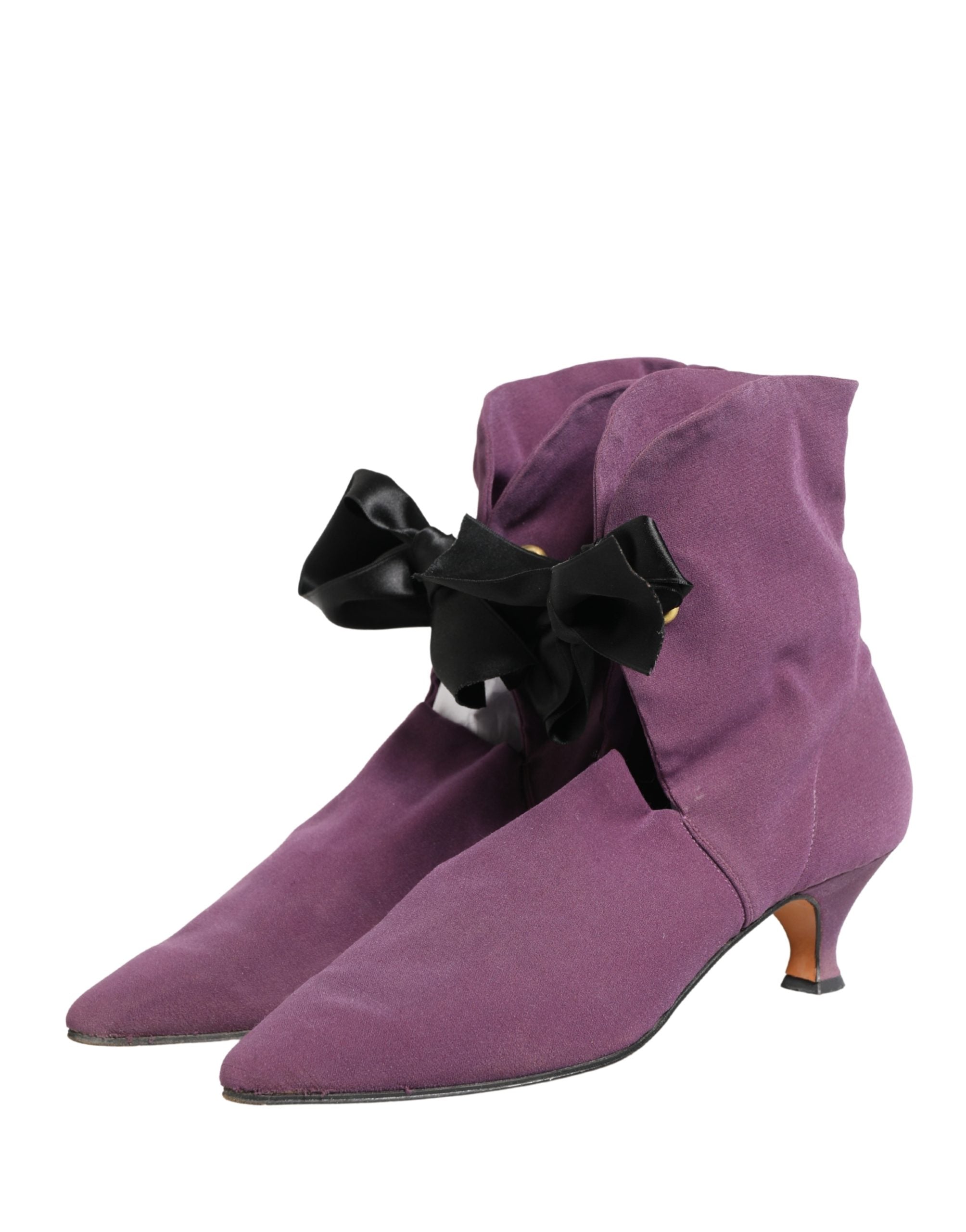 Purple Mid Calf Boots Shoes