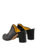 Black Sequined Mules Shoes