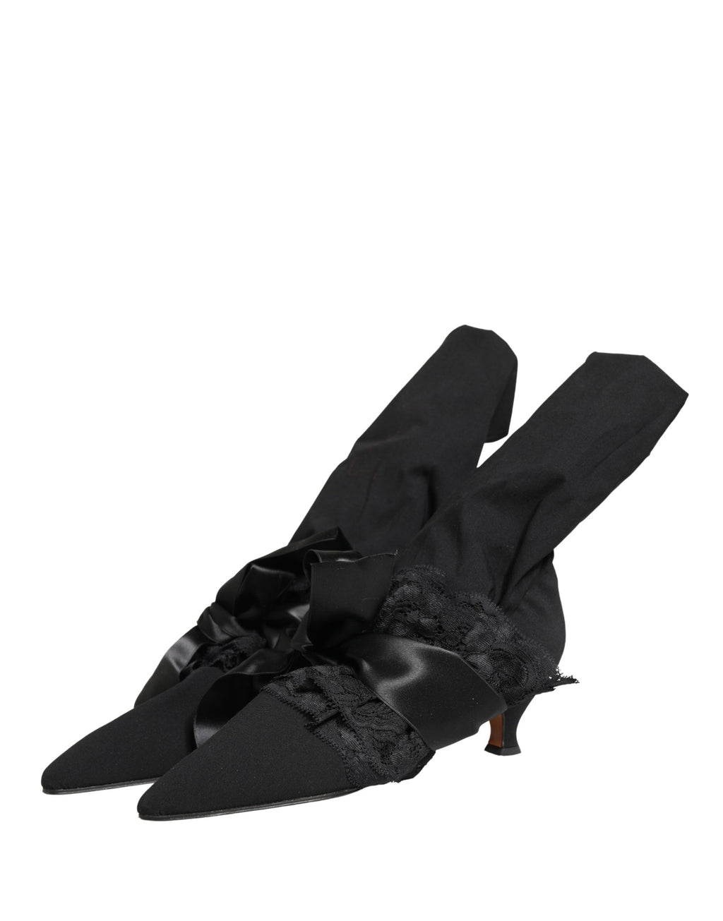 Black Suede Mid Calf Boots Shoes