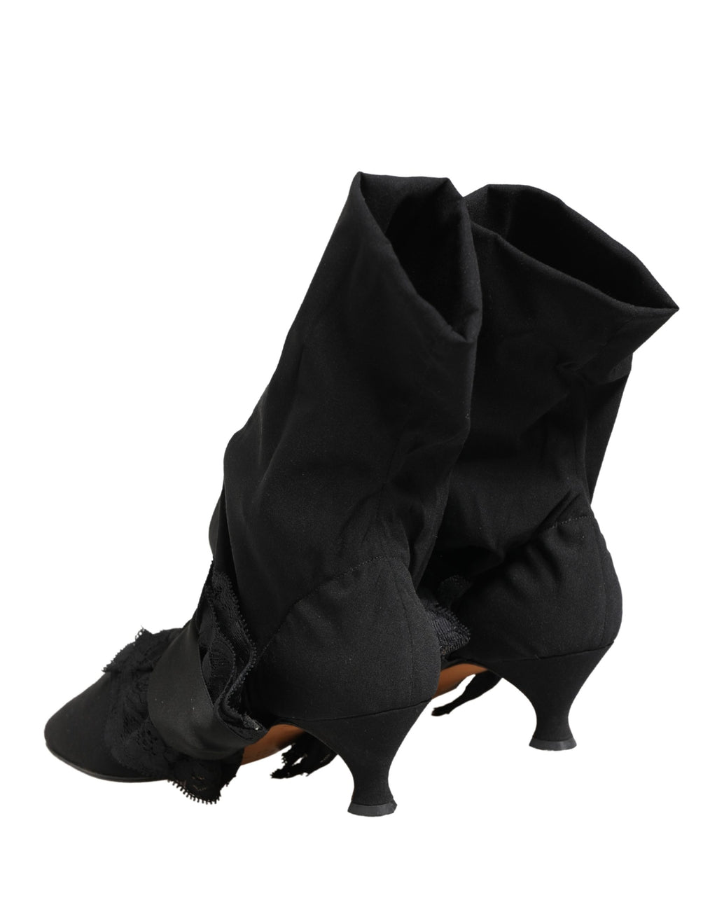 Black Suede Mid Calf Boots Shoes