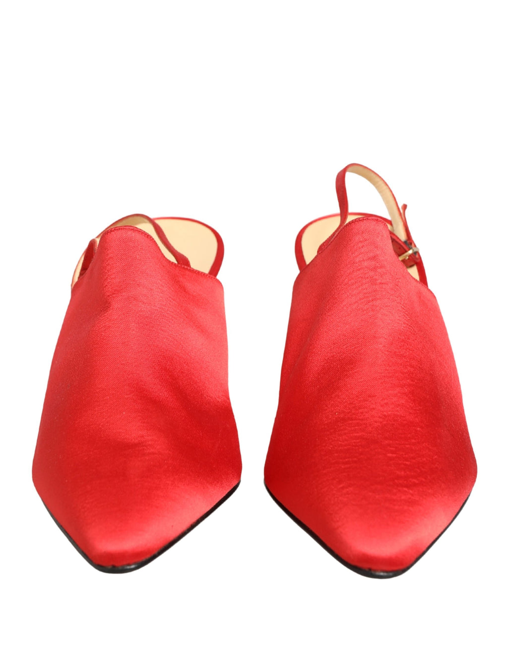 Red Suede Heel Slingback Shoes