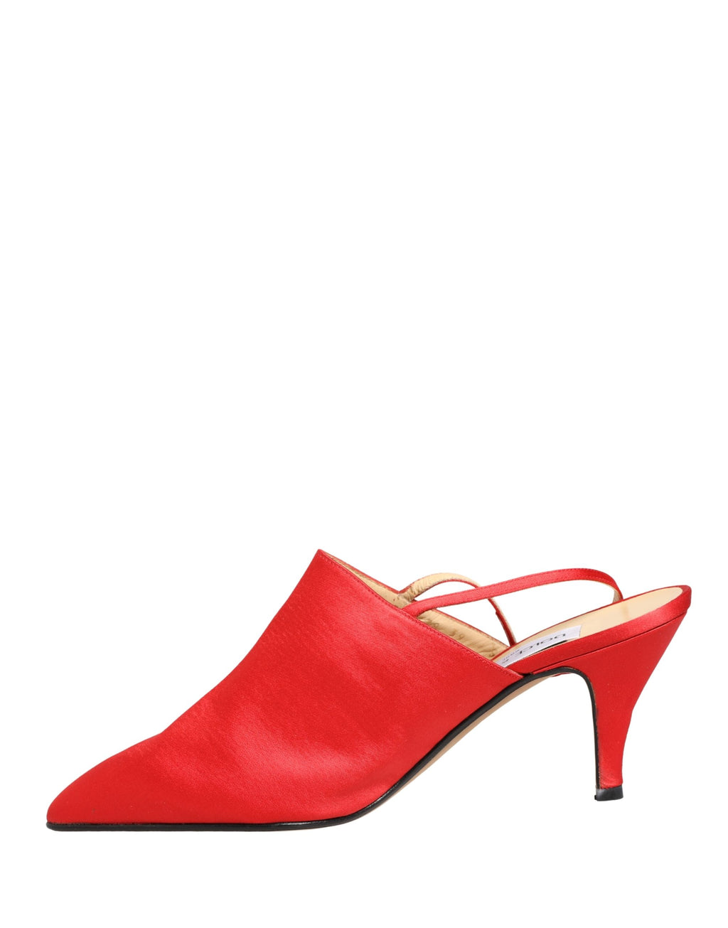 Red Suede Heel Slingback Shoes