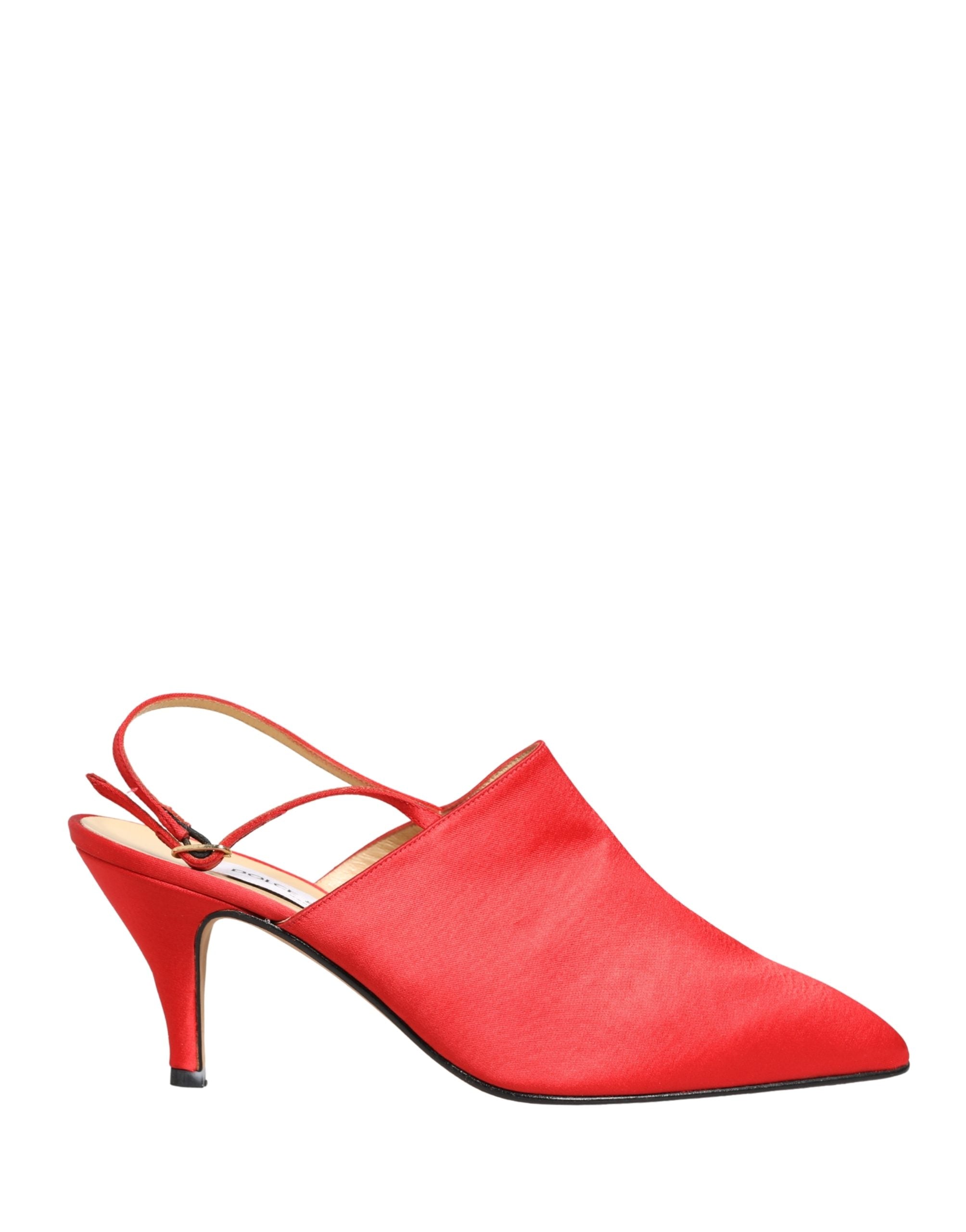 Red Suede Heel Slingback Shoes