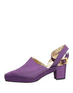 Purple Suede Sandals Shoes