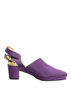 Purple Suede Sandals Shoes