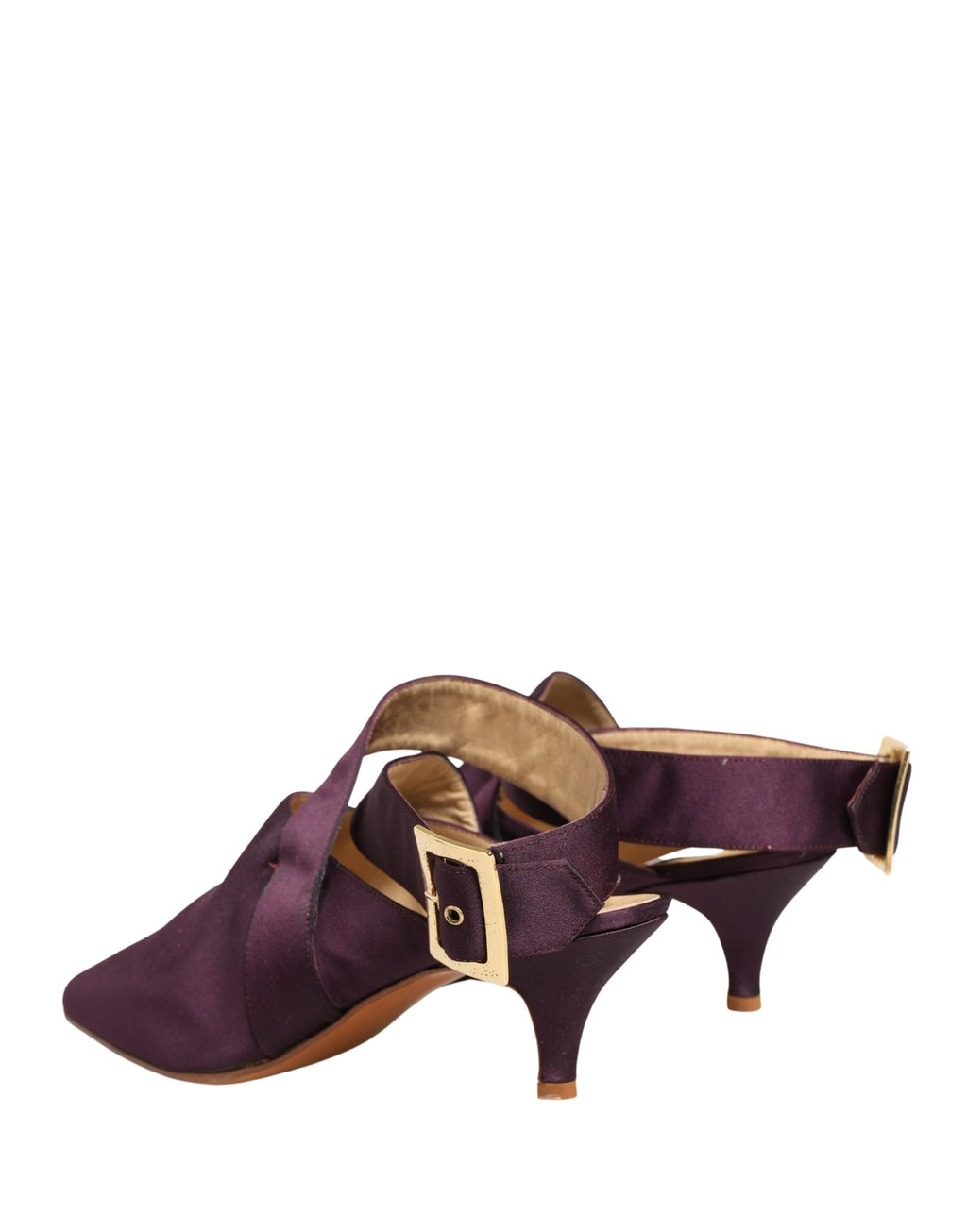 Purple Satin Sandals Shoes