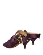 Purple Satin Sandals Shoes