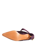 Purple Satin Sandals Shoes