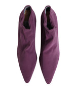 Shoes Purple Suede Ankle Boots Shoes