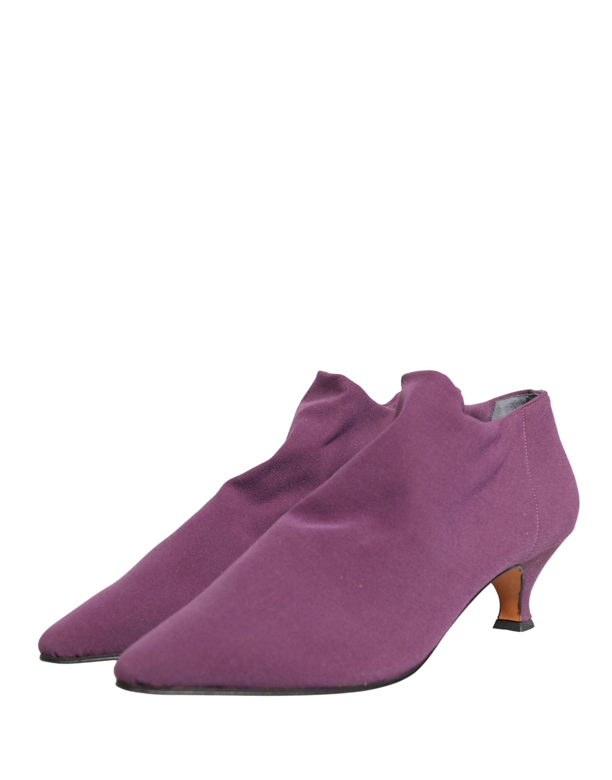 Shoes Purple Suede Ankle Boots Shoes