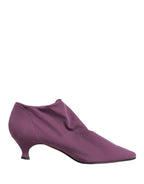 Shoes Purple Suede Ankle Boots Shoes
