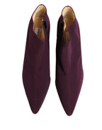 Purple Suede AnkleBoots Shoes