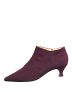 Purple Suede AnkleBoots Shoes