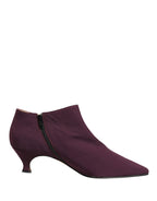 Purple Suede AnkleBoots Shoes