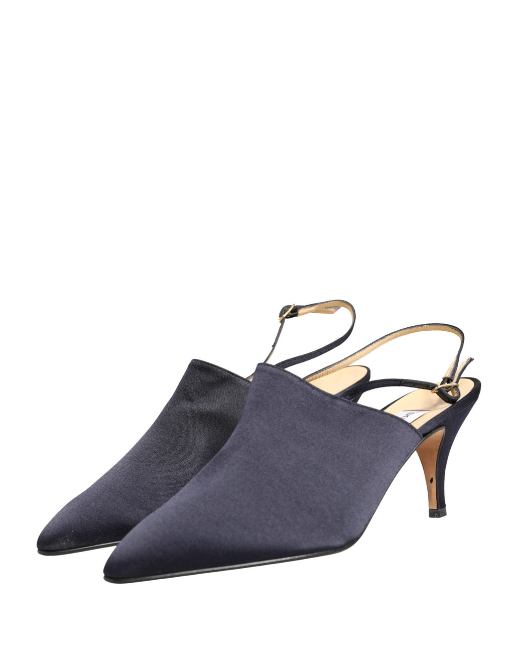 Black Suede Heels Slingbacks Shoes