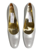 White Leather High Heels Women Pumps Shoes