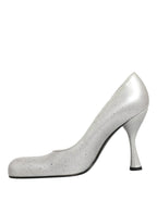 White Leather High Heels Women Pumps Shoes