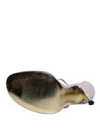 Purple Leather Open Toe Heels Pumps Shoes