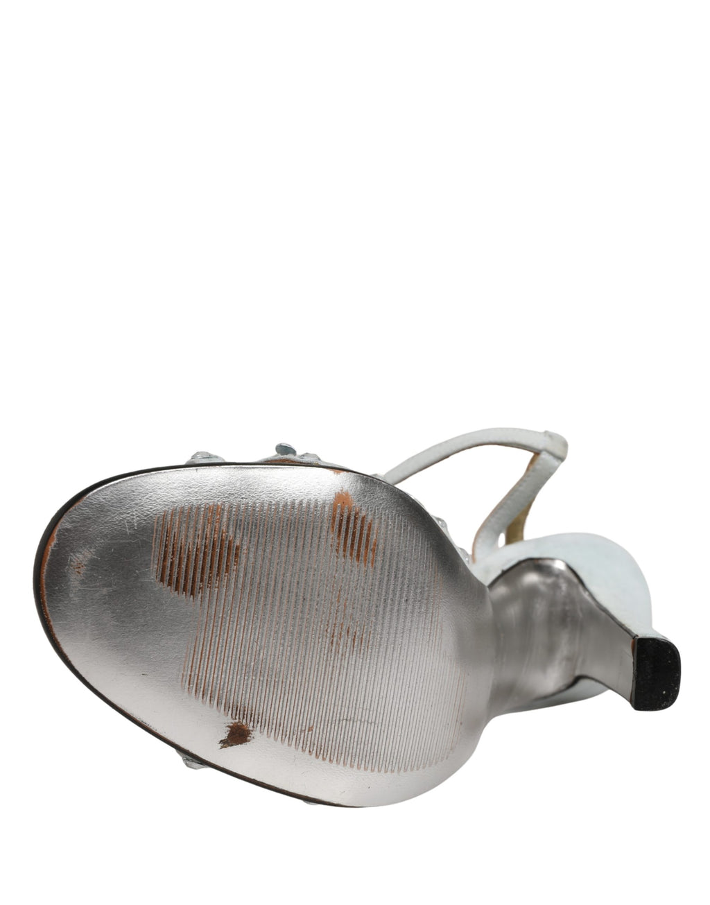 White Rhinestone High Heeled Sandals Shoes