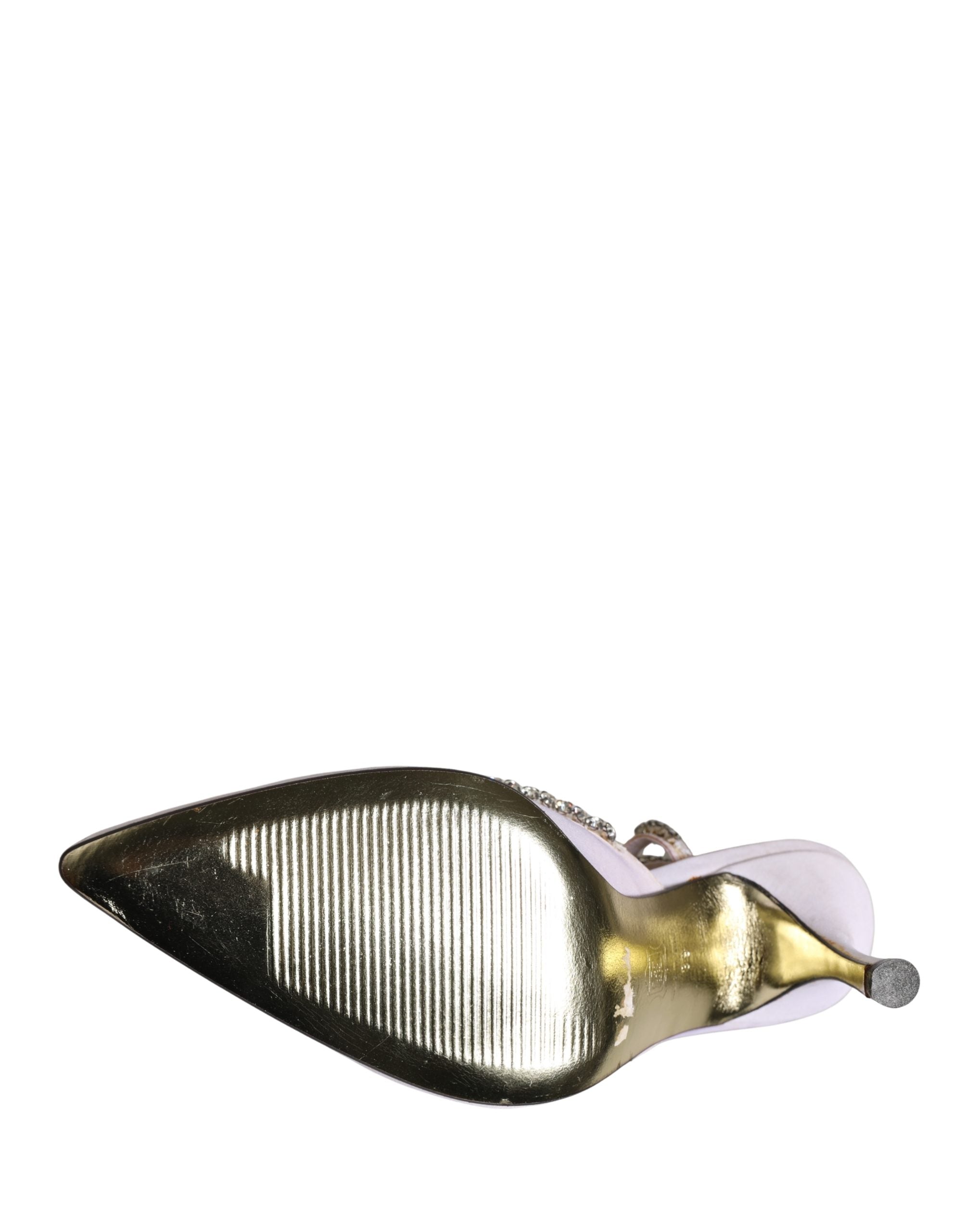 White Strass Crystal Slingbacks Pumps Shoes