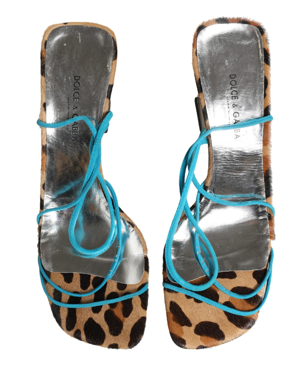 Multicolor Leather Block Heels Sandals Shoes