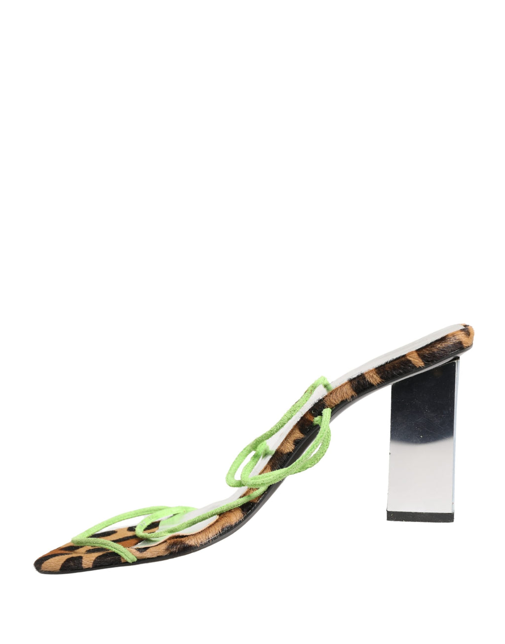 Multicolor Leather Block Heels Sandals Shoes