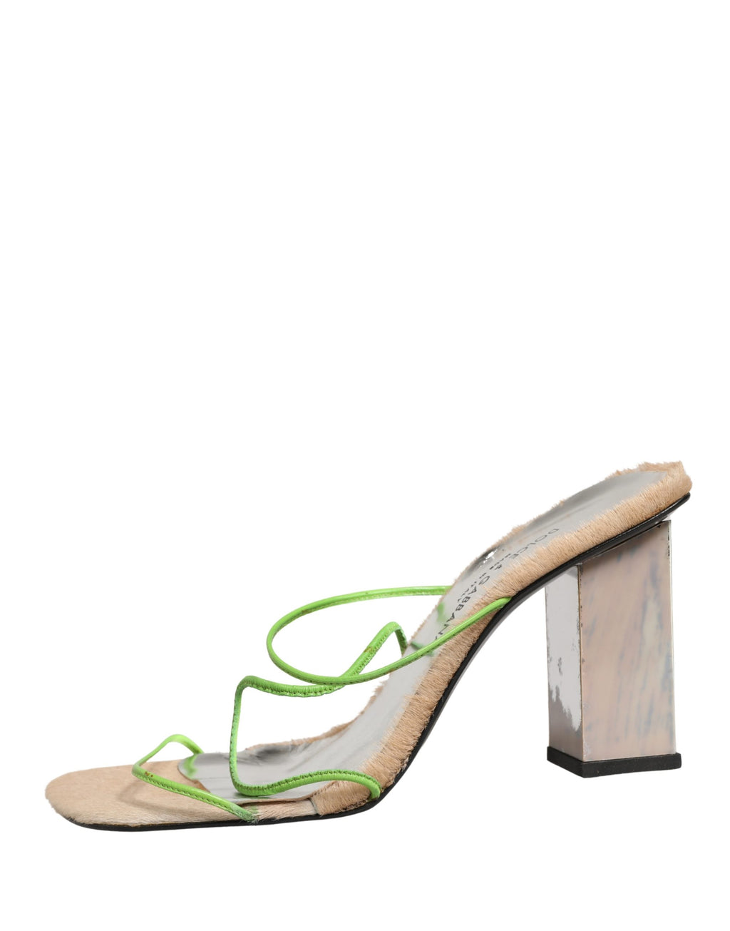 Multicolor Leather Block Heels Sandals Shoes